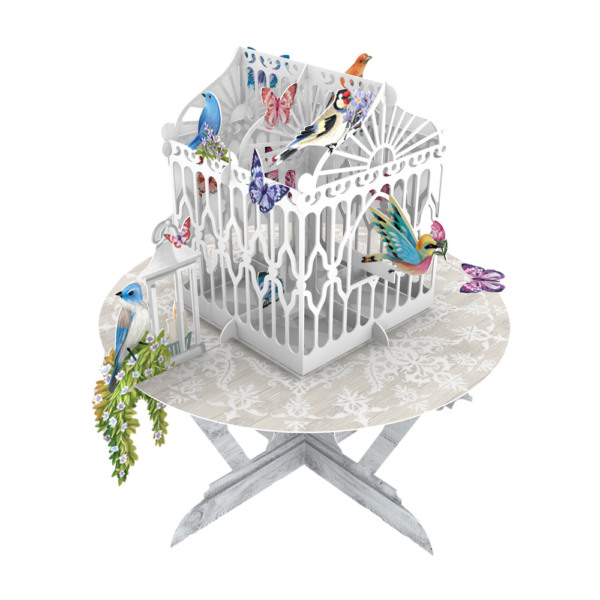 3D-Pop-Up-Karte "Birds & Butterflies" - Vögel und Schmetterlinge