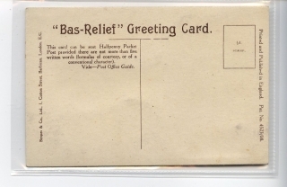 Postkarte antik - junge Queen Mary Relief/Glitter