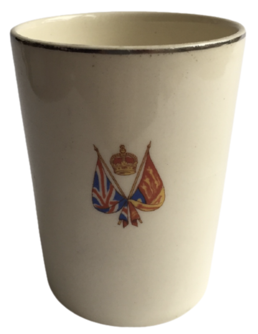 Becher antik - Silver Jubilee King George V Queen Mary 1910 - 1935