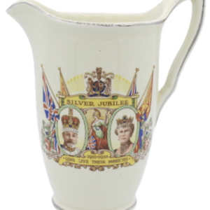 Krug antik Silver Jubilee King George V Queen Mary 1910 - 1935 Silberrand