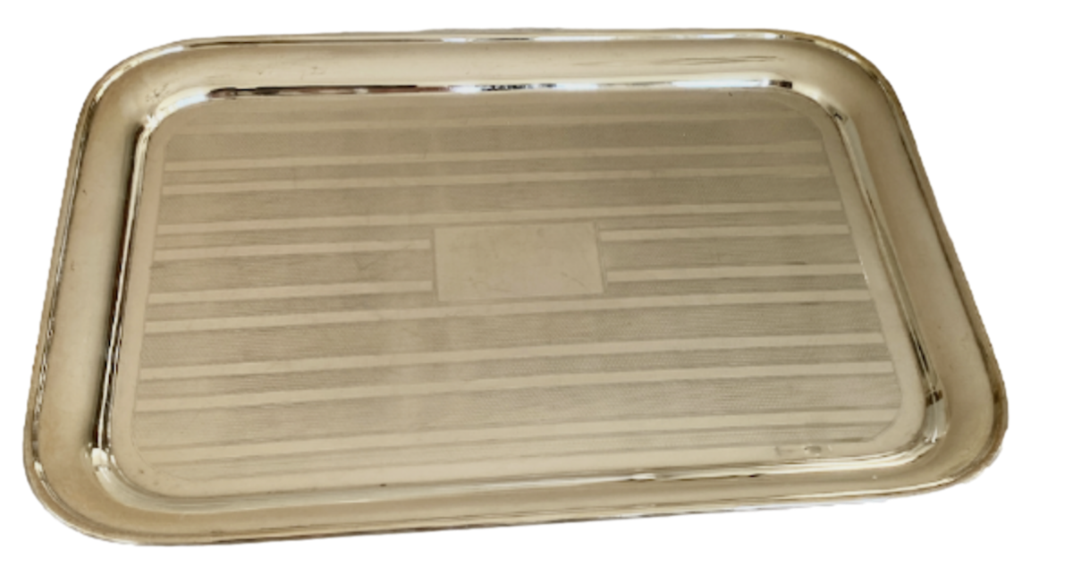 Tablett Edwardian groß versilbert England um 1910