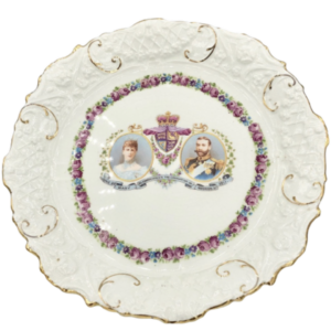 Teller antik King George V Krönung 1911 Longton