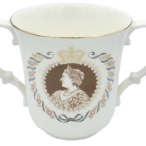 Tasse Lovingcup 80. Geburtstag Elizabeth Queen Mum von Royal Doulton