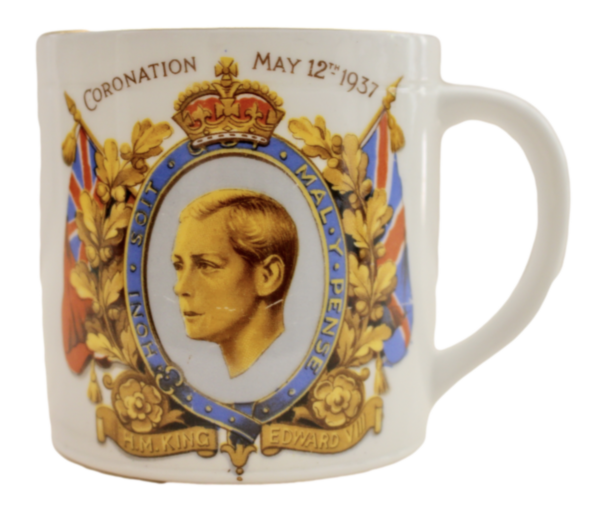 Tasse antik Krönung 1937 King Edward VIII Melba selten