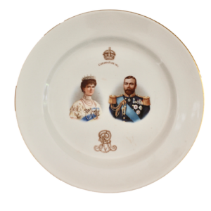 Teller antik King George V Krönung 1911 Royal Doulton