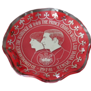 Glasschälchen zur Hochzeit von Prince Charles und Lady Diana 1981