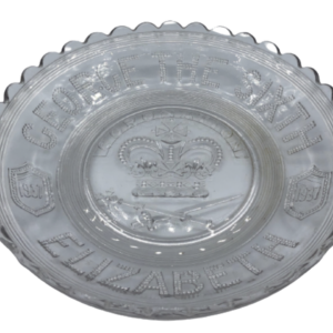 Schale Glas antik Krönung King George VI von 1937