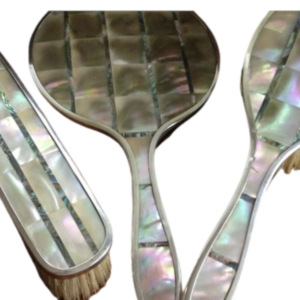 Art Deco Bürsten/Spiegel Set 925 Silber England 1922