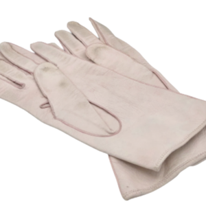 Antike Handschuhe rosa aus Ziegenleder England um 1920