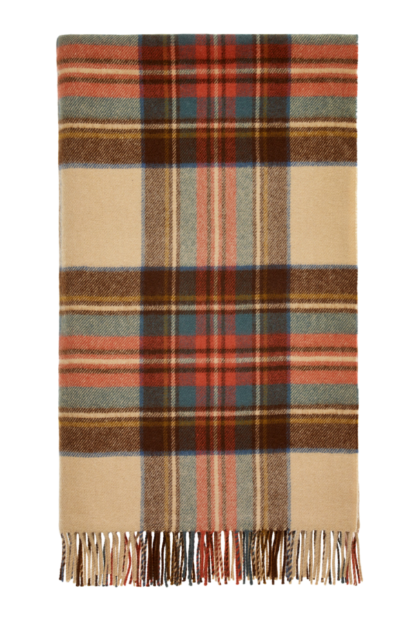 Wolldecke Tartan Antique Dress Stewart 100% Wolle ( Merinowolle )