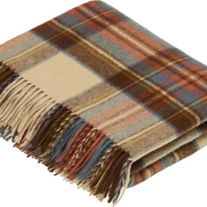 Wolldecke Tartan Antique Dress Stewart 100% Wolle ( Merinowolle )