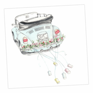 Karte HOCHZEITSAUTO JUST MARRIED von Crumble & Core