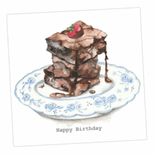 Karte SCHOKOLADEN BROWNIE GEBURTSTAG von Crumble & Core
