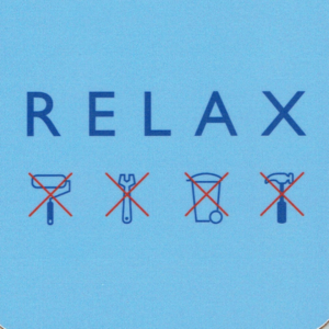 Untersetzer Relax blau für den Mann