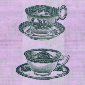 Untersetzer Antique tea cups Antike Teetassen