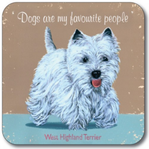Untersetzer Schottland Hund Westie 2 West Highland Terrier