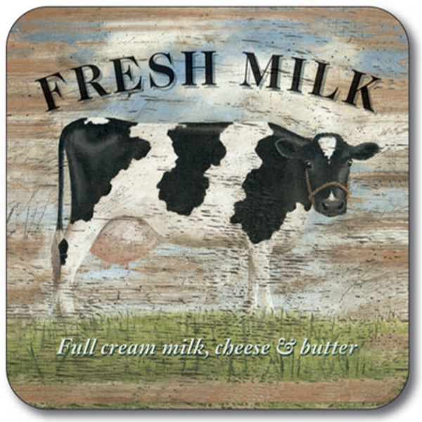 Untersetzer Farmtiere Fresh Milk (Kuh)