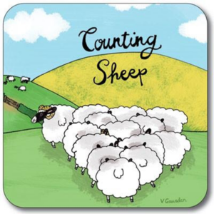 Untersetzer Schottland Schafe Counting sheep