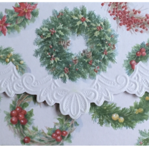 Weihnachtskartenset von Carol Wilson - "Christmas Wreath" - Adventskranz