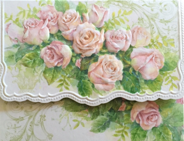 Carol Wilson Karten: Pink Roses (rosa Rosen)