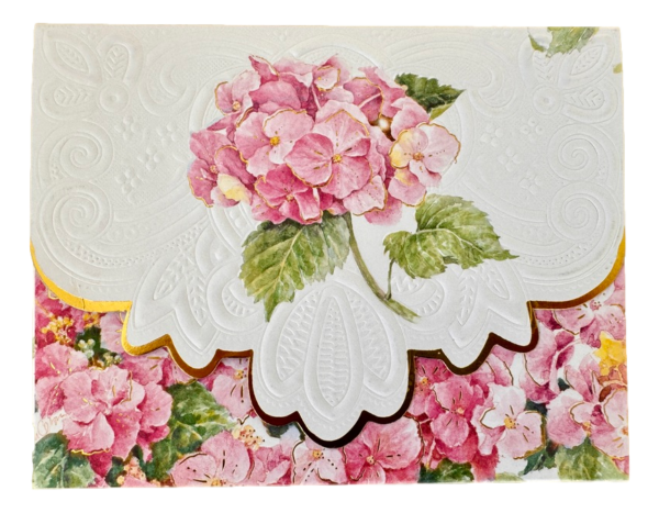 Briefkartenset von Carol Wilson - "Pink Hydrangea" - Rosa Hortensien