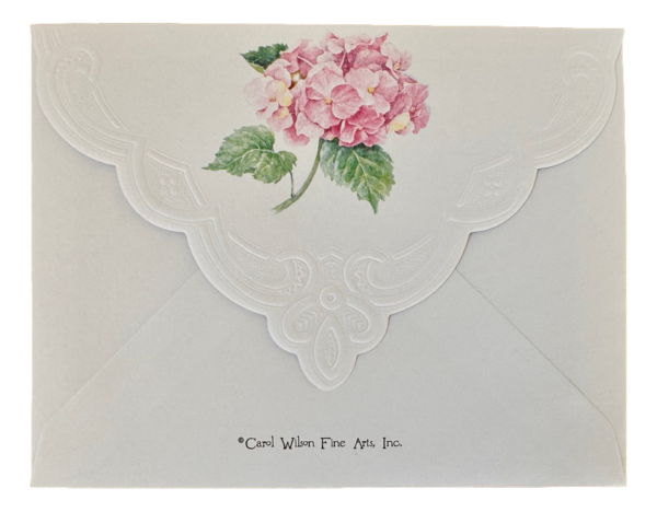 Briefkartenset von Carol Wilson - "Pink Hydrangea" - Rosa Hortensien