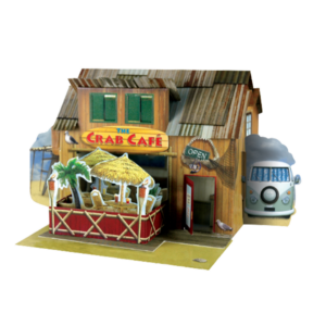 Pop-Up 3 D Karte The Crab Café Cornwall aus England