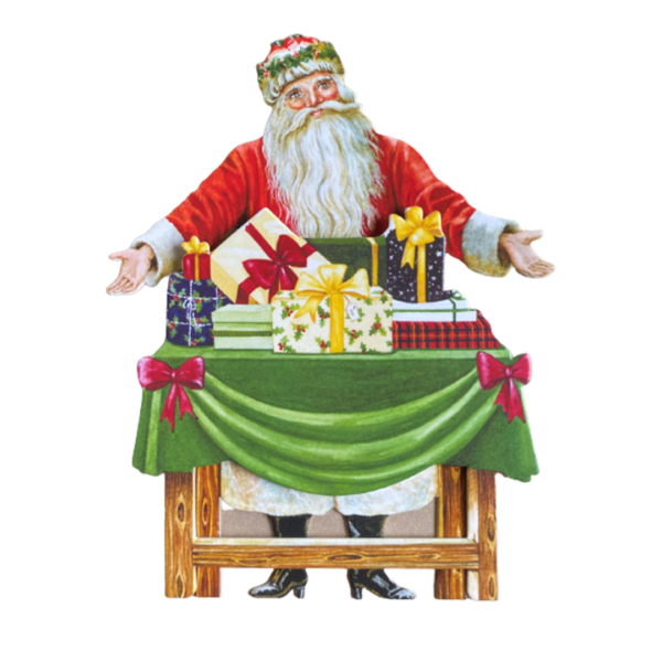 3D KarteChristmas WEIHNACHTSMANN Geschenke von Courtier aus England