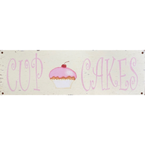 Blechschild CUP CAKES Shabby Chic REDUZIERT