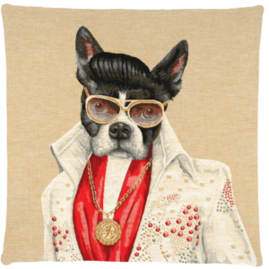 Kissen Hund Rockstars Elvis Boston Terrier