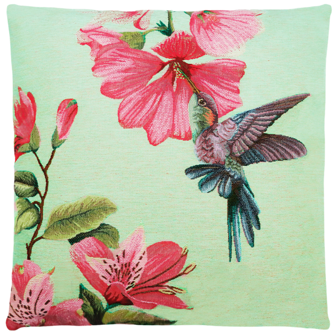 Kissen Kolibri grün
