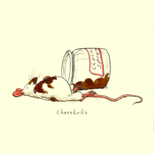 Karte MAUS Chocoholic Anita Jeram von Two Bad Mice