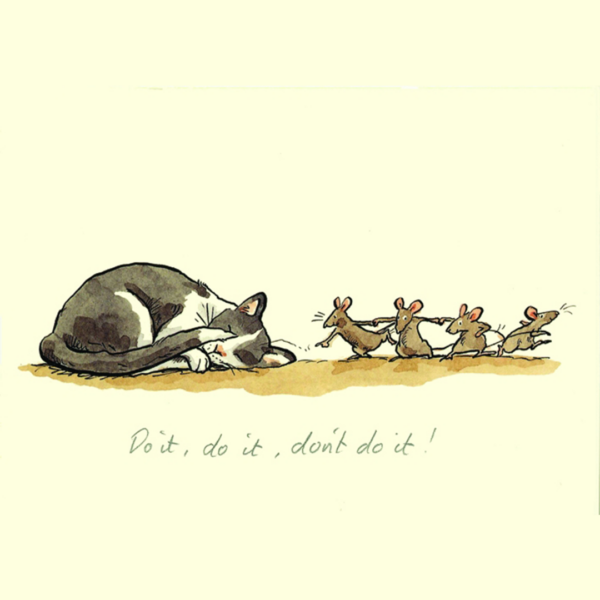 Karte KATZE MAUS Do it, don't do it Anita Jeram von Two Bad Mice