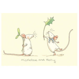 Karte MÄUSE - Mistletoe and Holly von Two Bad Mice