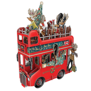 3 D Karte 'Christmas Santa's Bus' - Der Bus vom Weihnachtsmann