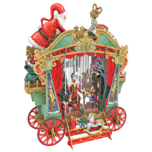 3D-Pop-Up-Weihnachtskarte "Christmas Puppets" - Puppentheater zur Weihnachtszeit