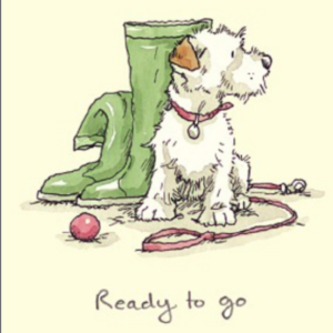 Karte HUND - Ready to go Anita Jeram von Two Bad Mice