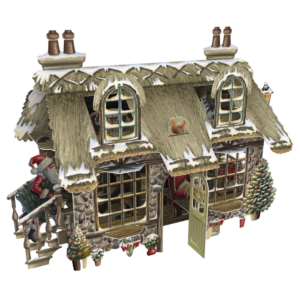 3 D Karte COSY CHRISTMAS COTTAGE - Weihnachtshütte