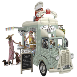 3 D Karte COFFEE TRUCK - Kaffeewagen