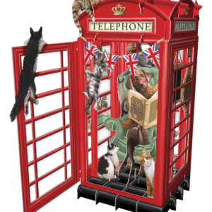 3 D Karte RED PHONE BOX - Rote Telefonzelle