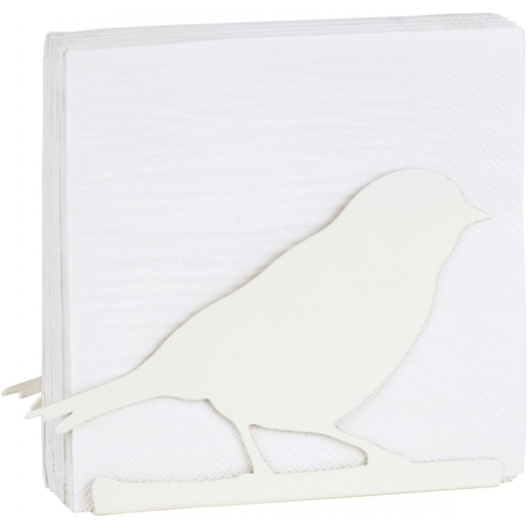 Serviettenspender von IHR - BIRD SILHOUETTE weiß