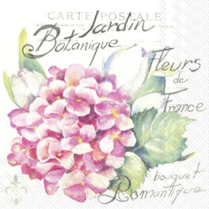 Cocktail Servietten von IHR - JARDIN BOTANIQUE Hortensie rosa