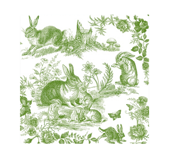 Servietten BUNNY TOILE von Michel Design Works