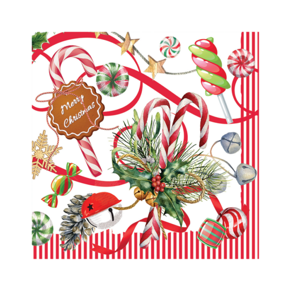 Servietten CHRISTMAS PEPPERMINT von Michel Design Works