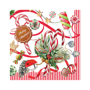 Servietten CHRISTMAS PEPPERMINT von Michel Design Works