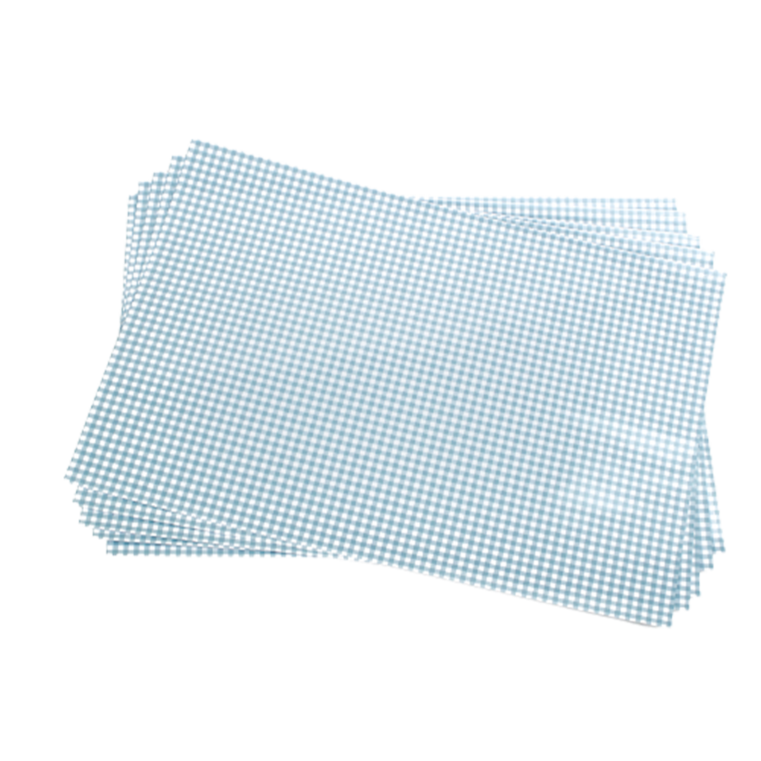 Schrankpapier abwaschbar Gingham Duck egg Karo helltürkis