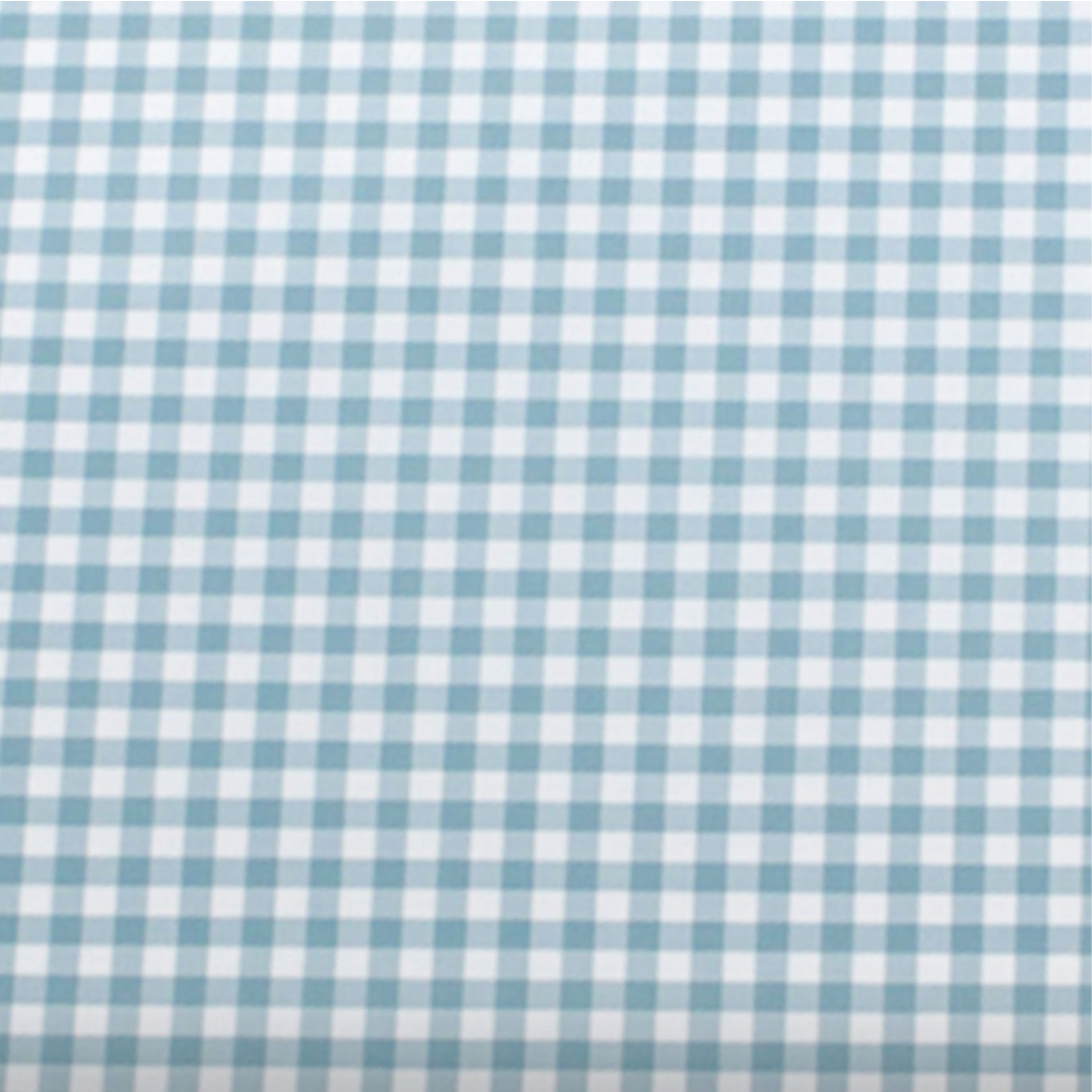 Schrankpapier abwaschbar Gingham Duck egg Karo helltürkis