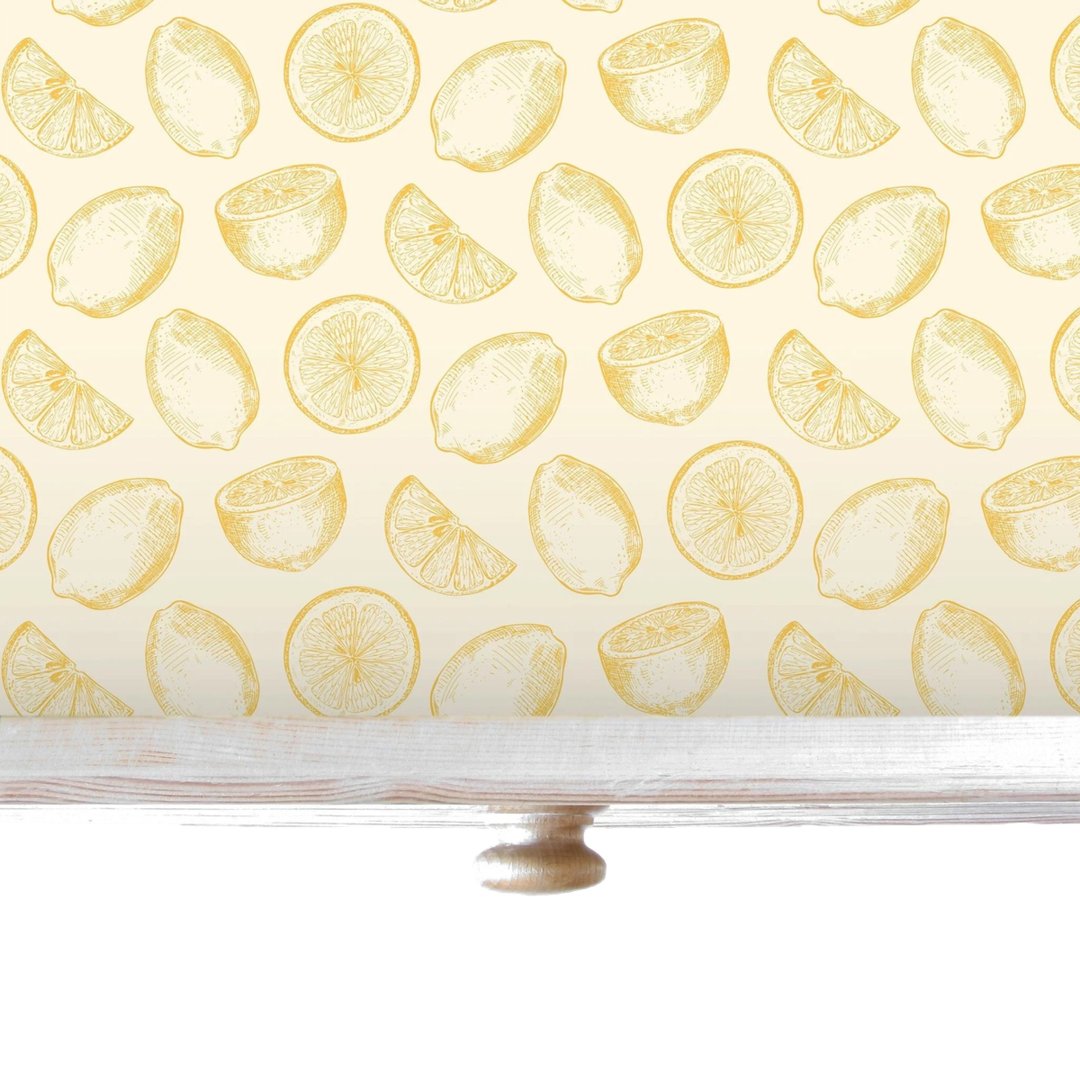 Schrankpapier abwaschbar Yellow Lemons von The Master Herbalist