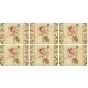 Pimpernel Tischsets ANTIQUE ROSES LINEN 6er Set