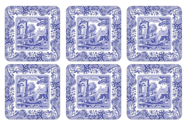 Pimpernel Untersetzer BLUE ITALIAN Spode 6er Set